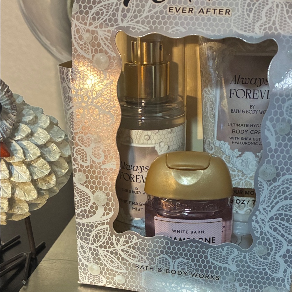 Bath & Body Works Always Forever Gift Set - Gold and Pink